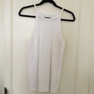 Arket white thin strap tank